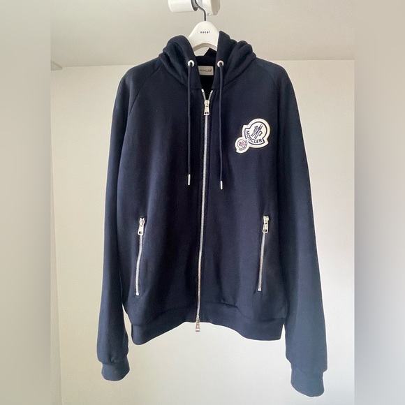 Moncler Other - Moncler Double Patch Navy Zip Up